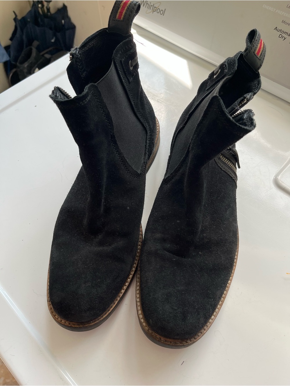 Unisex Black Suede Ankle Boots